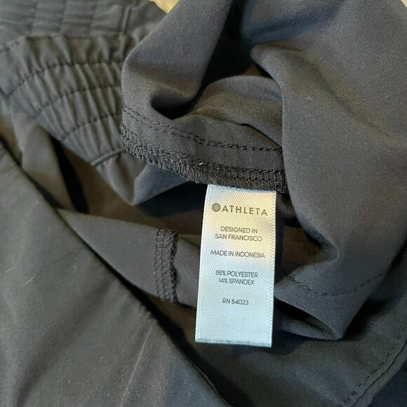 Athleta Chelsea Wide Leg Black Pants, Size 12, Featherweight Stretch - Picture 8 of 12